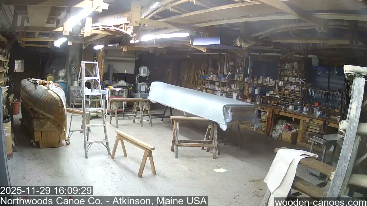 Maine, Northwood Canoe Company Shop & Yard Live Cam - Atkinson, Piscataquis, Maine, USA