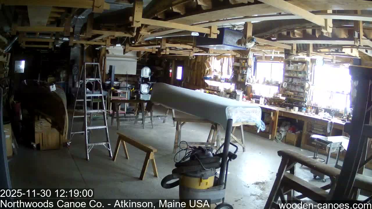 Maine, Northwood Canoe Company Shop & Yard Live Cam - Atkinson, Piscataquis, Maine, USA