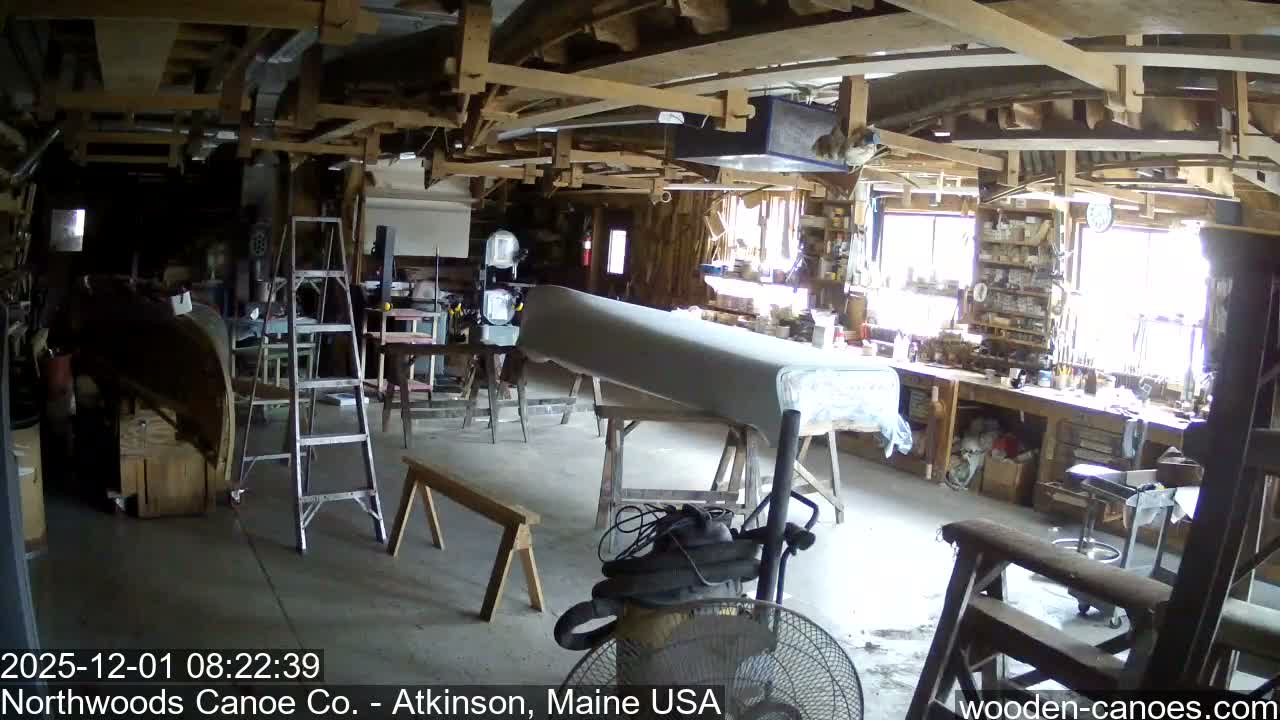 Maine, Northwood Canoe Company Shop & Yard Live Cam - Atkinson, Piscataquis, Maine, USA
