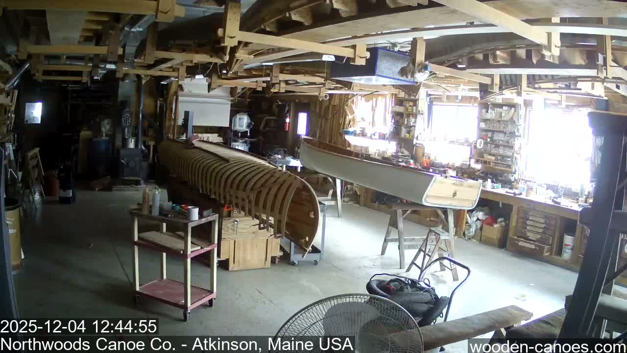 Maine, Northwood Canoe Company Shop & Yard Live Cam - Atkinson, Piscataquis, Maine, USA