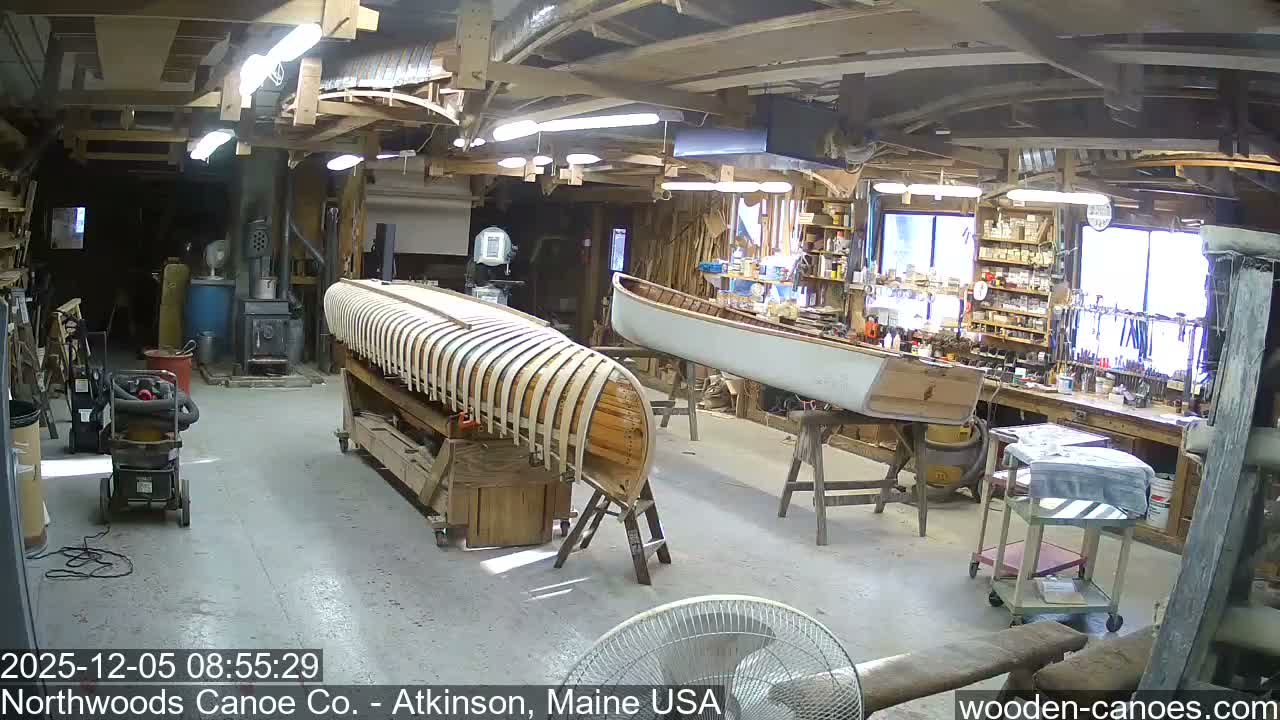 Maine, Northwood Canoe Company Shop & Yard Live Cam - Atkinson, Piscataquis, Maine, USA