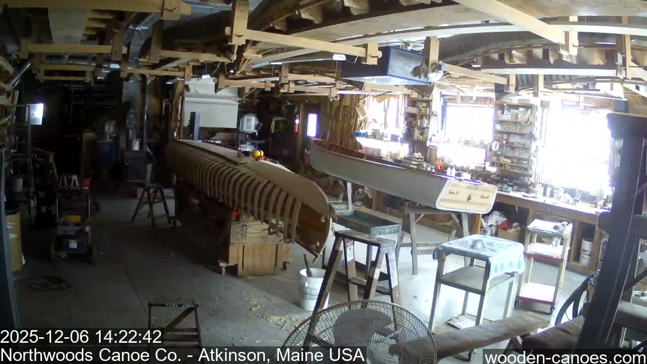 Maine, Northwood Canoe Company Shop & Yard Live Cam - Atkinson, Piscataquis, Maine, USA