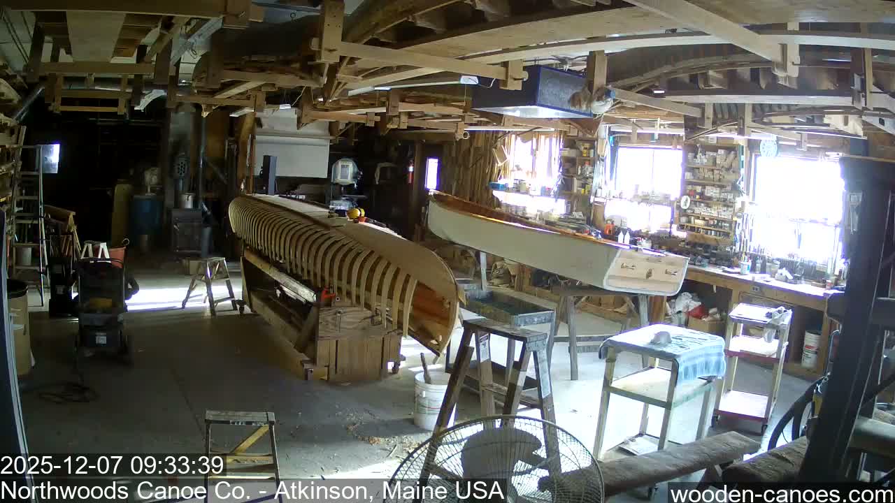 Maine, Northwood Canoe Company Shop & Yard Live Cam - Atkinson, Piscataquis, Maine, USA