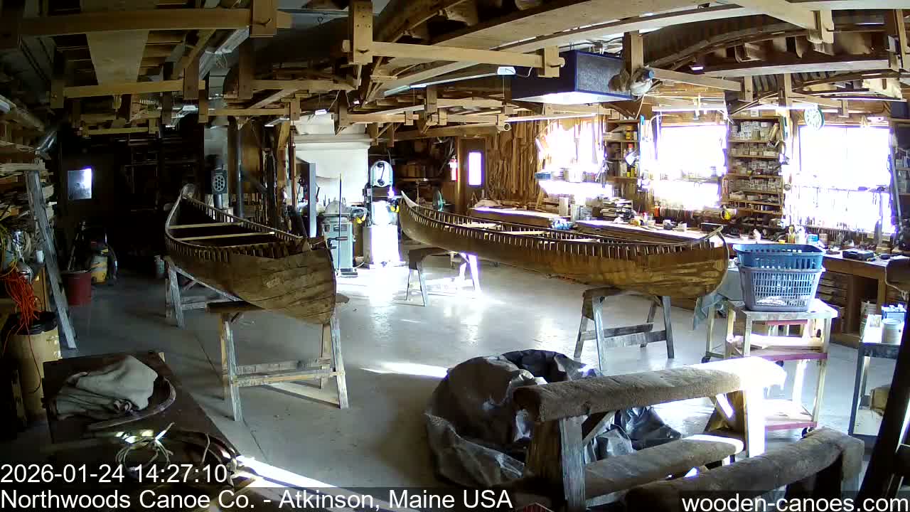 Maine, Northwood Canoe Company Shop & Yard Live Cam - Atkinson, Piscataquis, Maine, USA