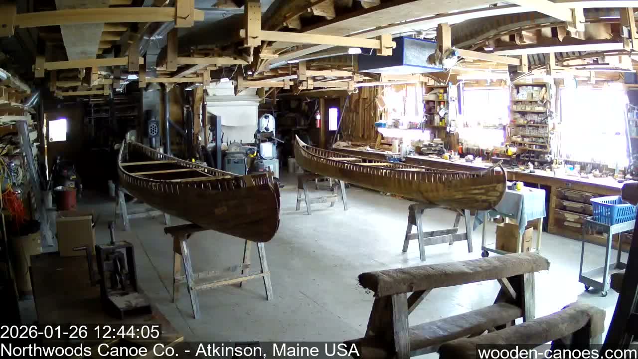 Maine, Northwood Canoe Company Shop & Yard Live Cam - Atkinson, Piscataquis, Maine, USA