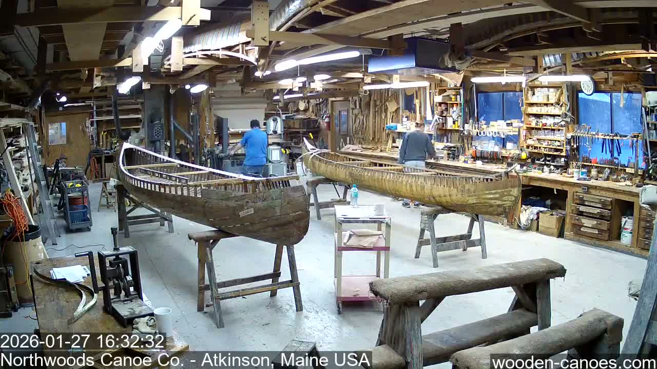 Maine, Northwood Canoe Company Shop & Yard Live Cam - Atkinson, Piscataquis, Maine, USA