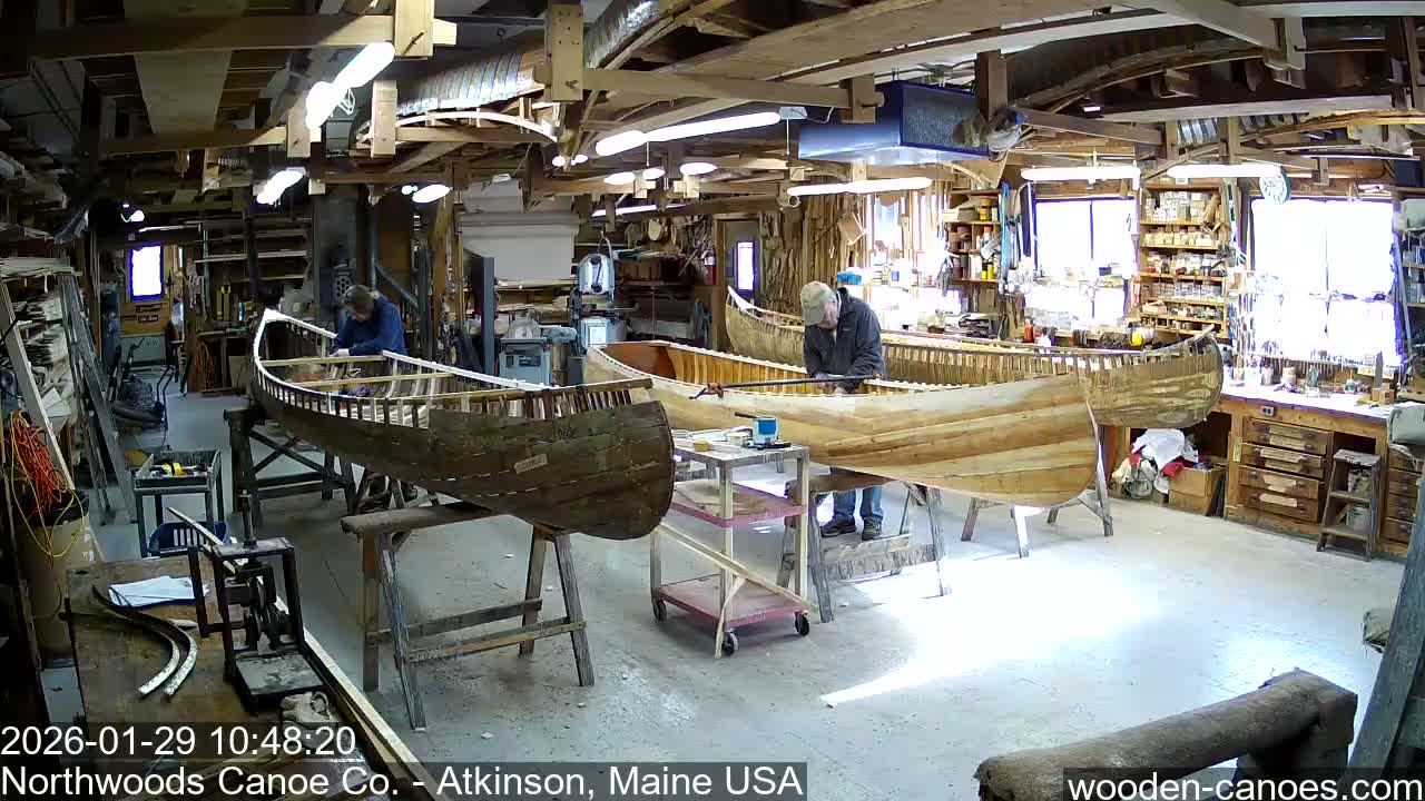 Maine, Northwood Canoe Company Shop & Yard Live Cam - Atkinson, Piscataquis, Maine, USA