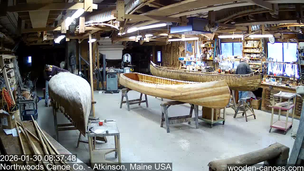 Maine, Northwood Canoe Company Shop & Yard Live Cam - Atkinson, Piscataquis, Maine, USA