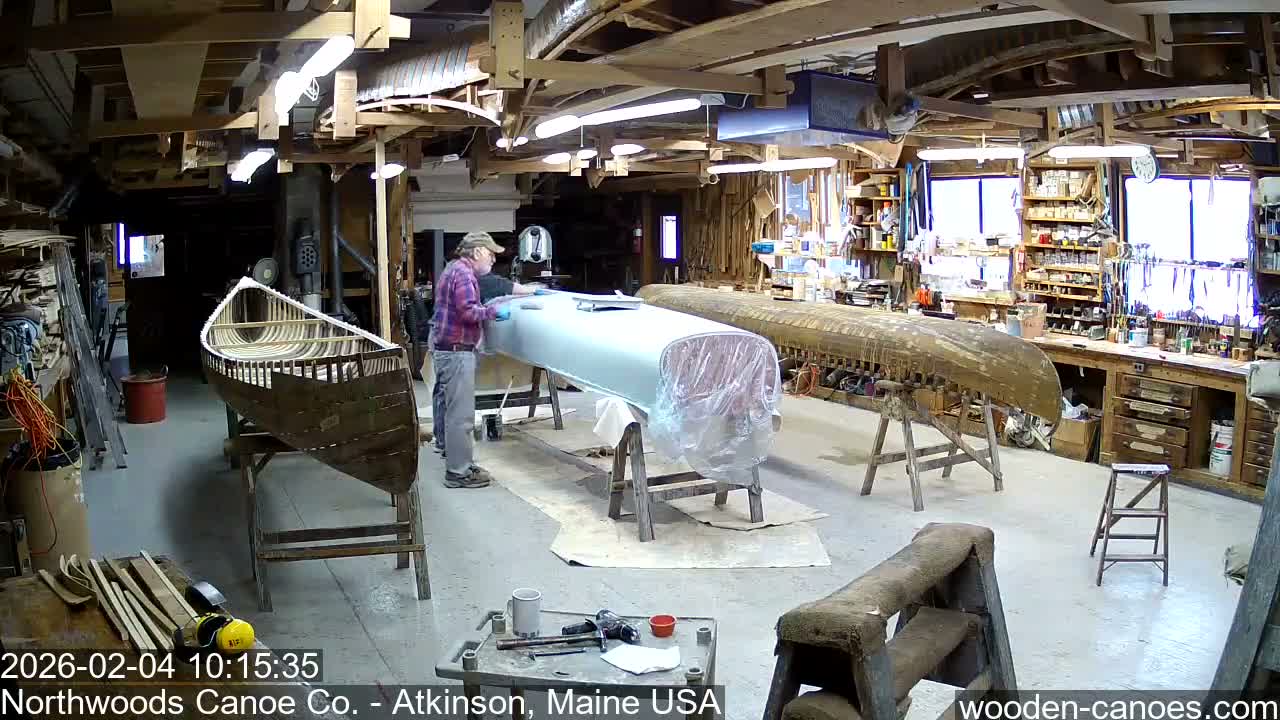 Maine, Northwood Canoe Company Shop & Yard Live Cam - Atkinson, Piscataquis, Maine, USA