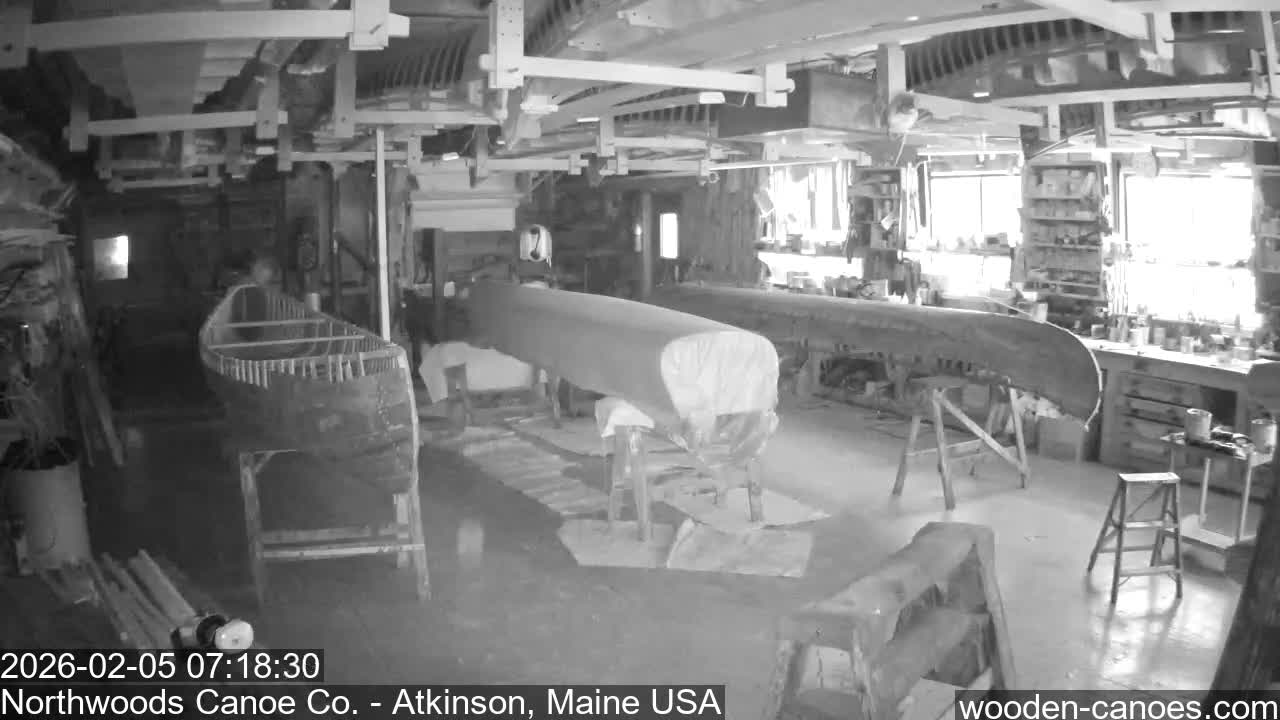 Maine, Northwood Canoe Company Shop & Yard Live Cam - Atkinson, Piscataquis, Maine, USA
