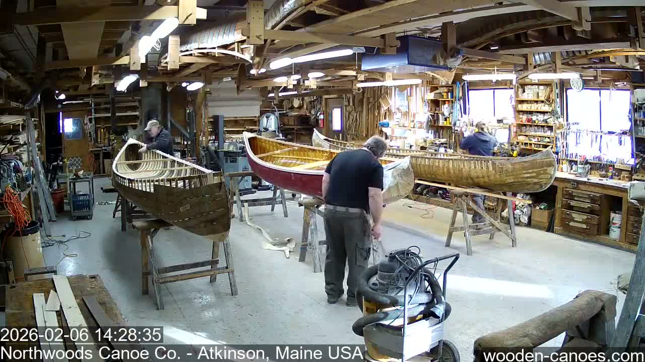 Maine, Northwood Canoe Company Shop & Yard Live Cam - Atkinson, Piscataquis, Maine, USA