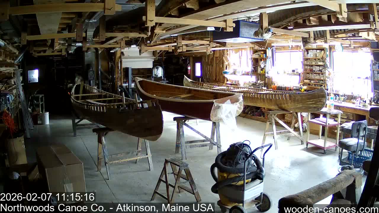 Maine, Northwood Canoe Company Shop & Yard Live Cam - Atkinson, Piscataquis, Maine, USA