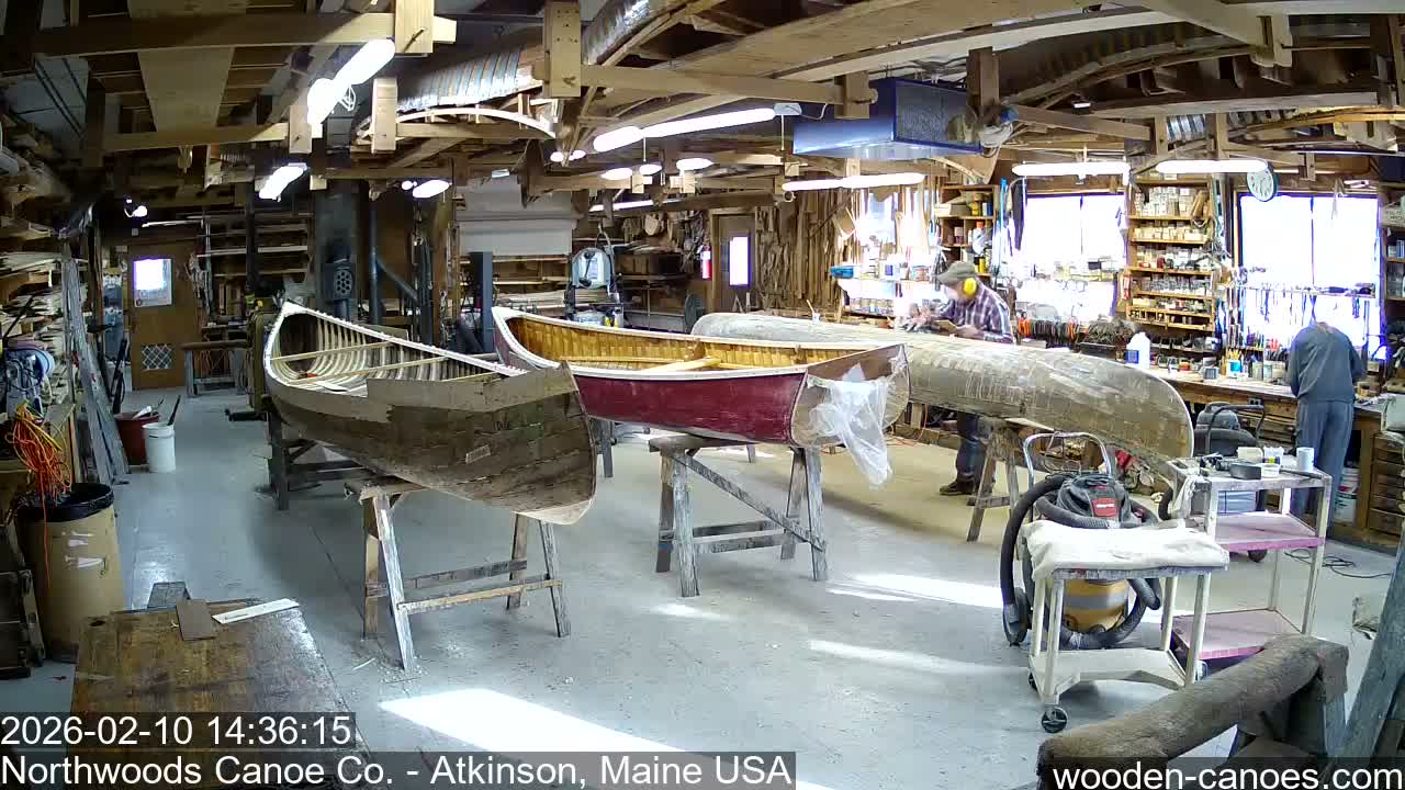 Maine, Northwood Canoe Company Shop & Yard Live Cam - Atkinson, Piscataquis, Maine, USA