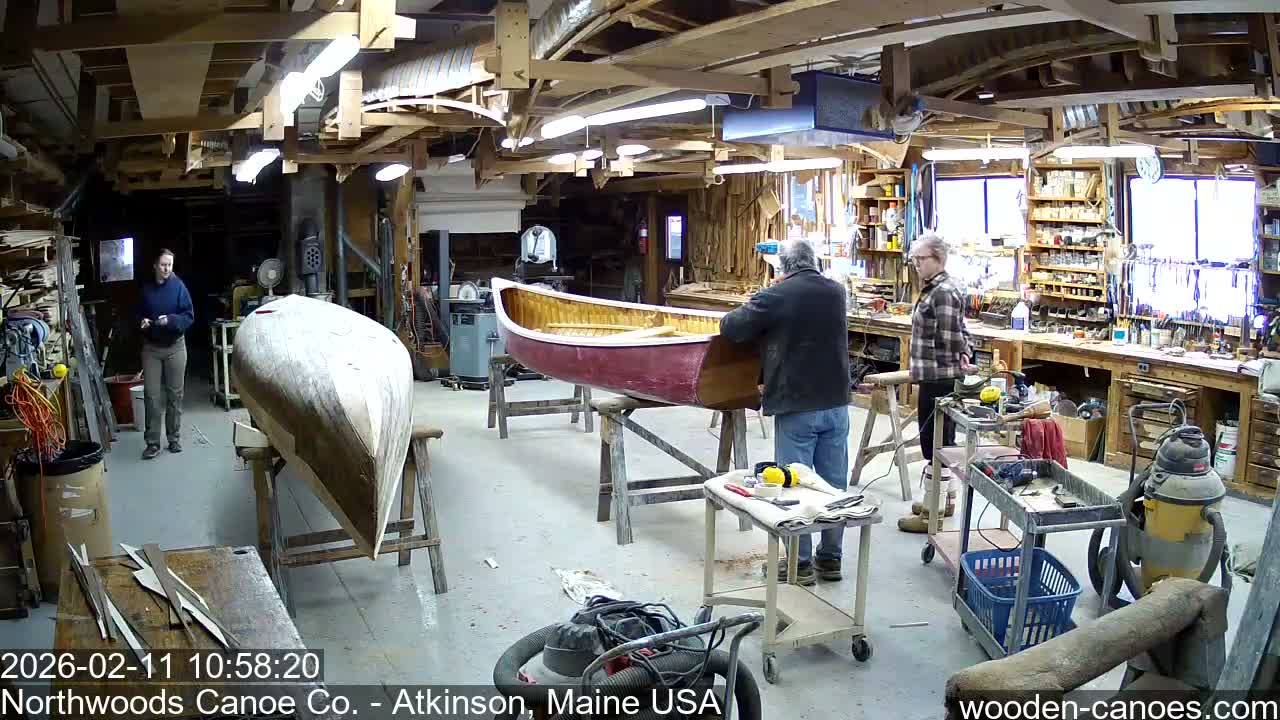 Maine, Northwood Canoe Company Shop & Yard Live Cam - Atkinson, Piscataquis, Maine, USA