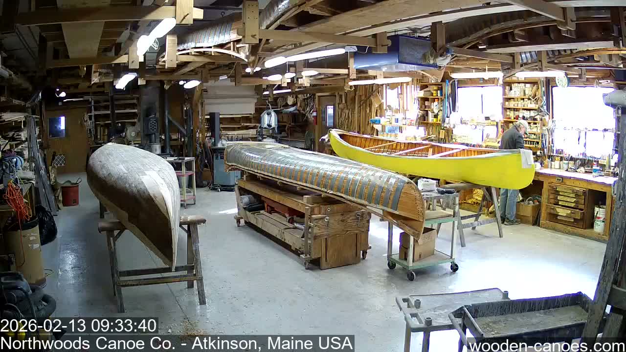 Maine, Northwood Canoe Company Shop & Yard Live Cam - Atkinson, Piscataquis, Maine, USA