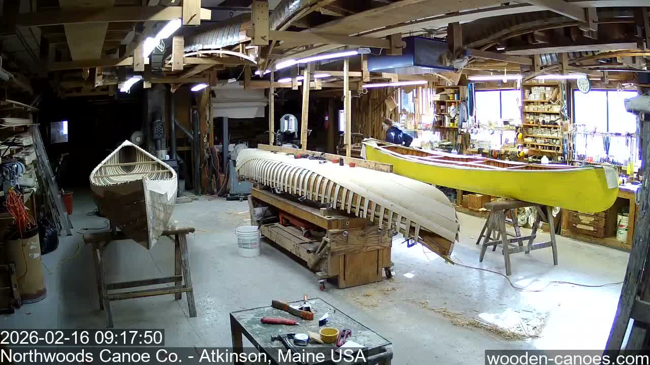 Maine, Northwood Canoe Company Shop & Yard Live Cam - Atkinson, Piscataquis, Maine, USA