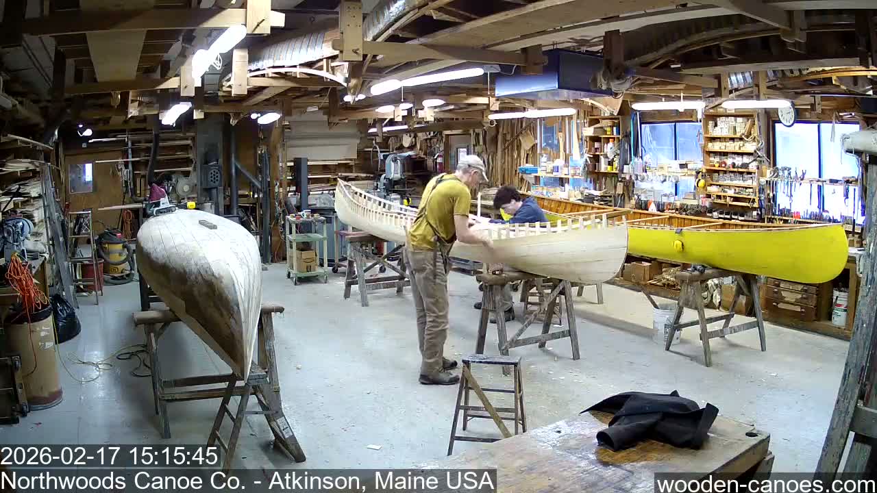 Maine, Northwood Canoe Company Shop & Yard Live Cam - Atkinson, Piscataquis, Maine, USA