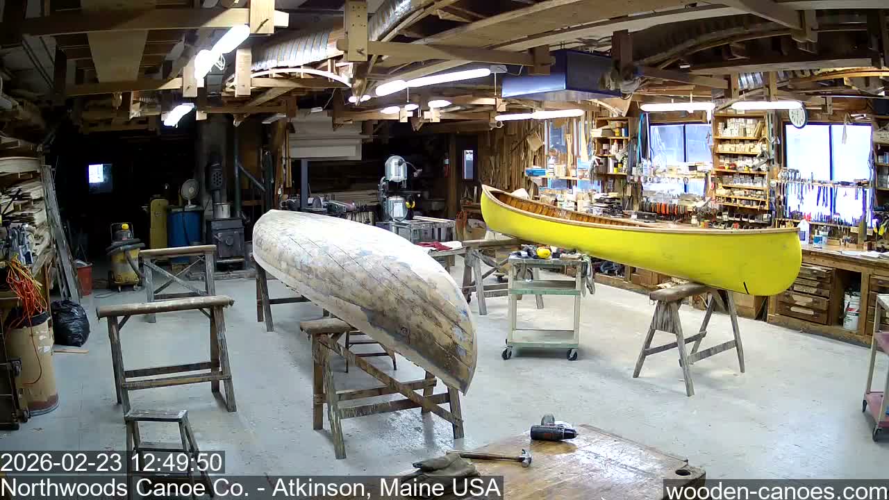 Maine, Northwood Canoe Company Shop & Yard Live Cam - Atkinson, Piscataquis, Maine, USA