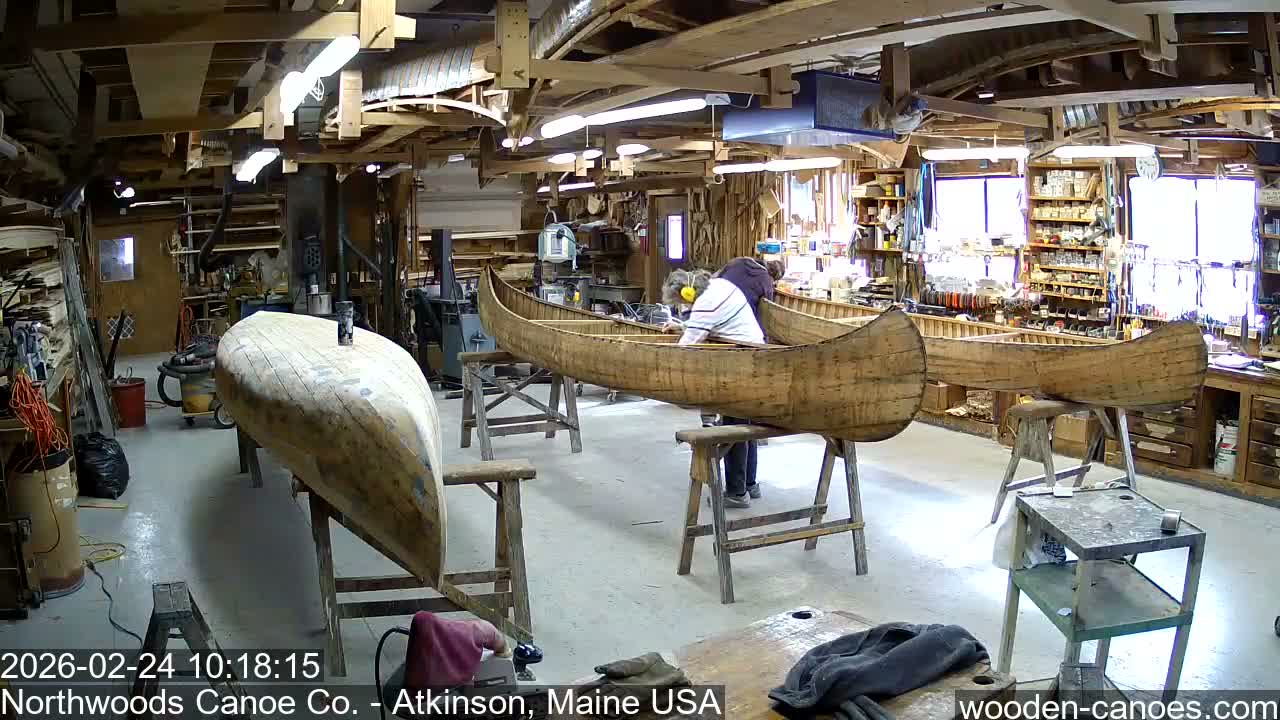 Maine, Northwood Canoe Company Shop & Yard Live Cam - Atkinson, Piscataquis, Maine, USA