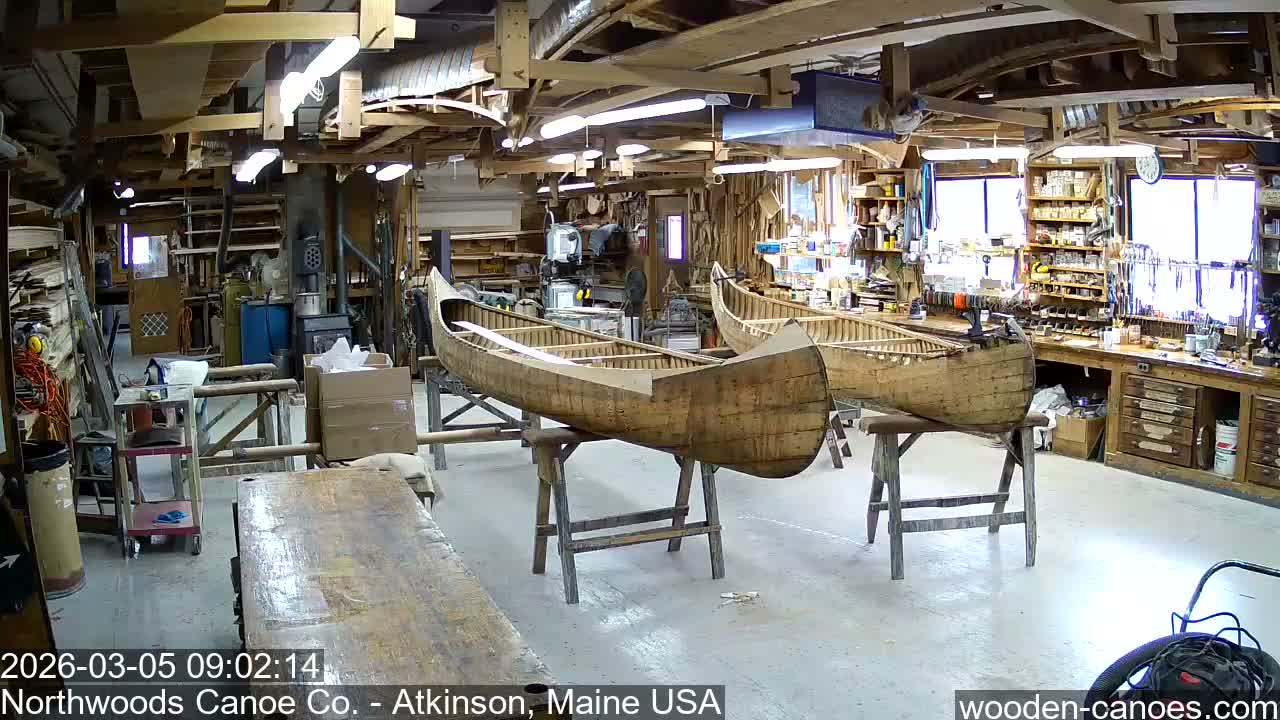 Maine, Northwood Canoe Company Shop & Yard Live Cam - Atkinson, Piscataquis, Maine, USA