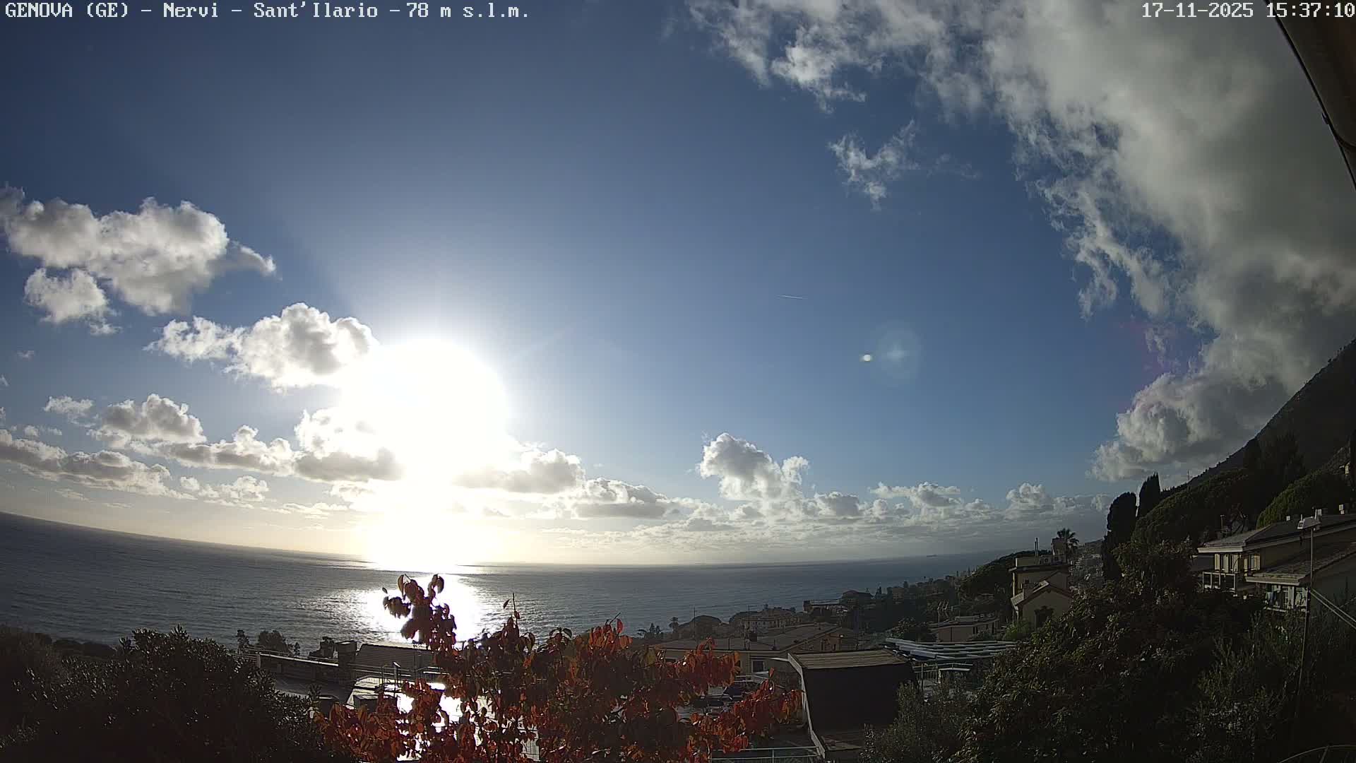 Nervi Coast Italian Riviera Sea View from Sant'Ilario Live Cam - Nervi, Genoa, Liguria, Italy