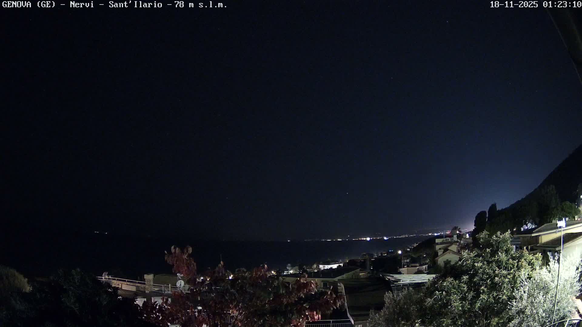 Nervi Coast Italian Riviera Sea View from Sant'Ilario Live Cam - Nervi, Genoa, Liguria, Italy