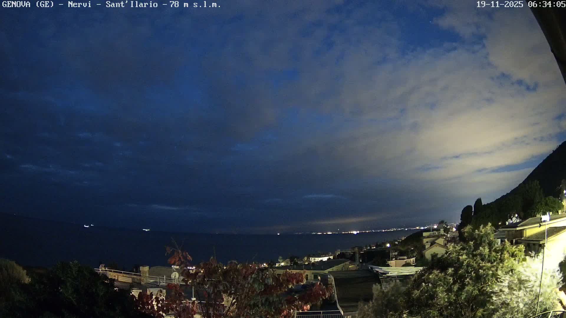 Nervi Coast Italian Riviera Sea View from Sant'Ilario Live Cam - Nervi, Genoa, Liguria, Italy