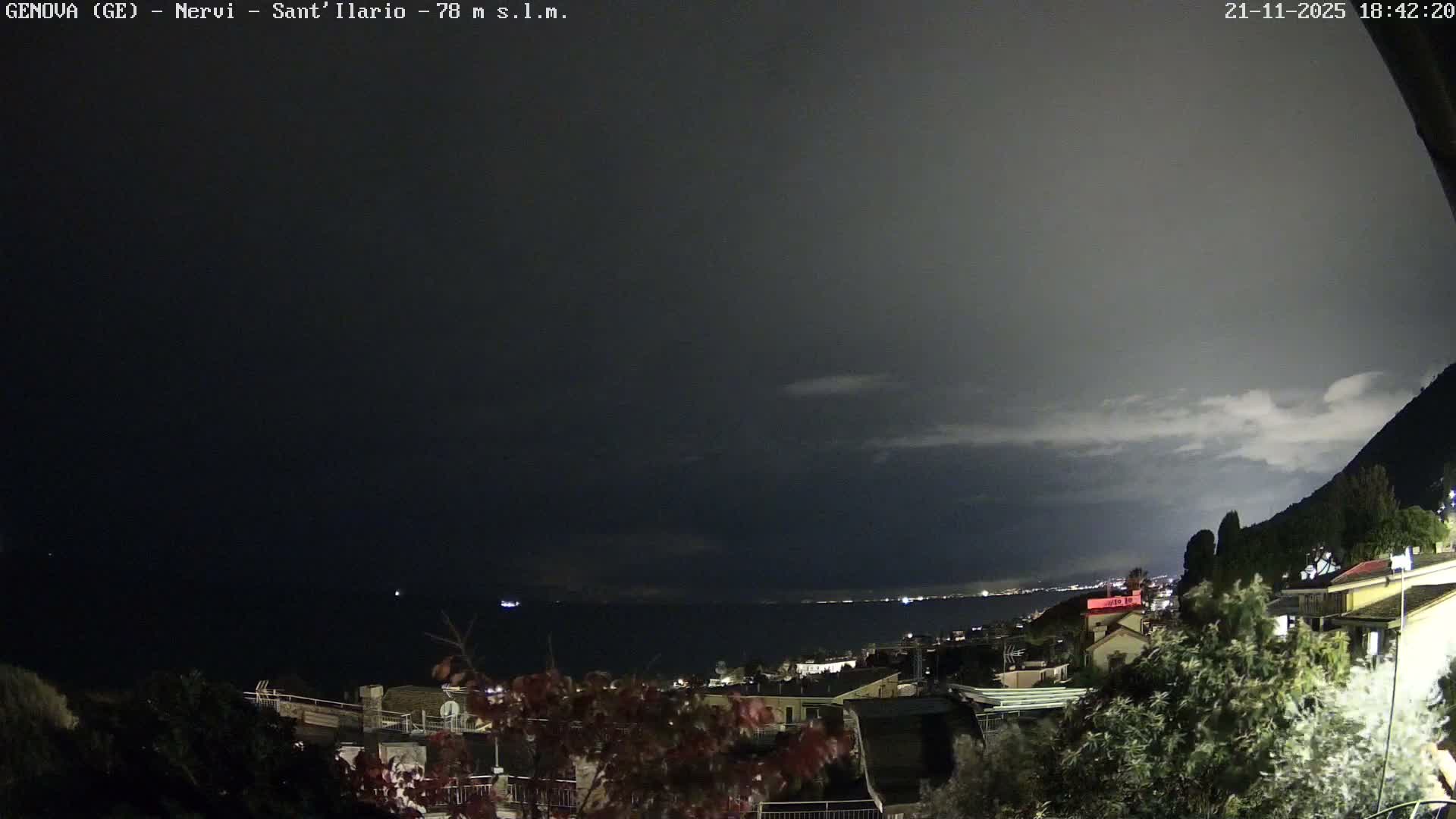 Nervi Coast Italian Riviera Sea View from Sant'Ilario Live Cam - Nervi, Genoa, Liguria, Italy