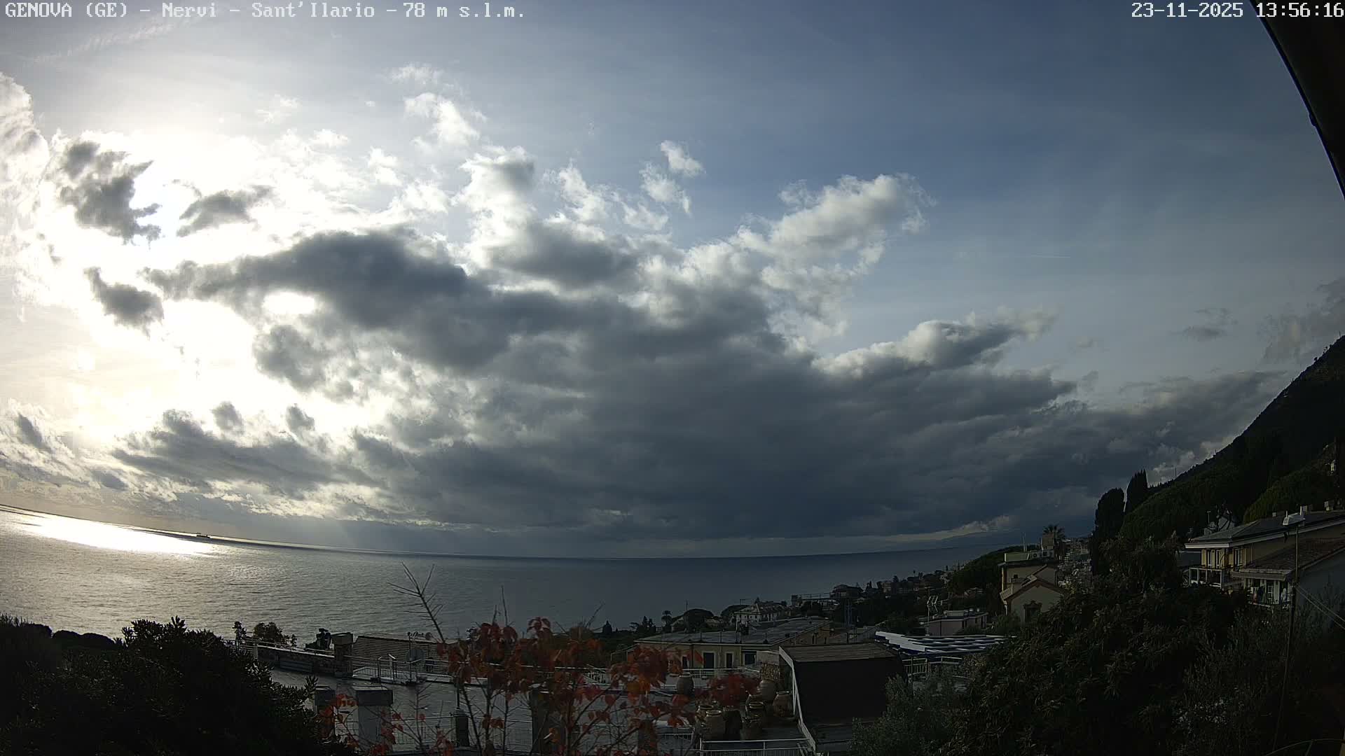 Nervi Coast Italian Riviera Sea View from Sant'Ilario Live Cam - Nervi, Genoa, Liguria, Italy