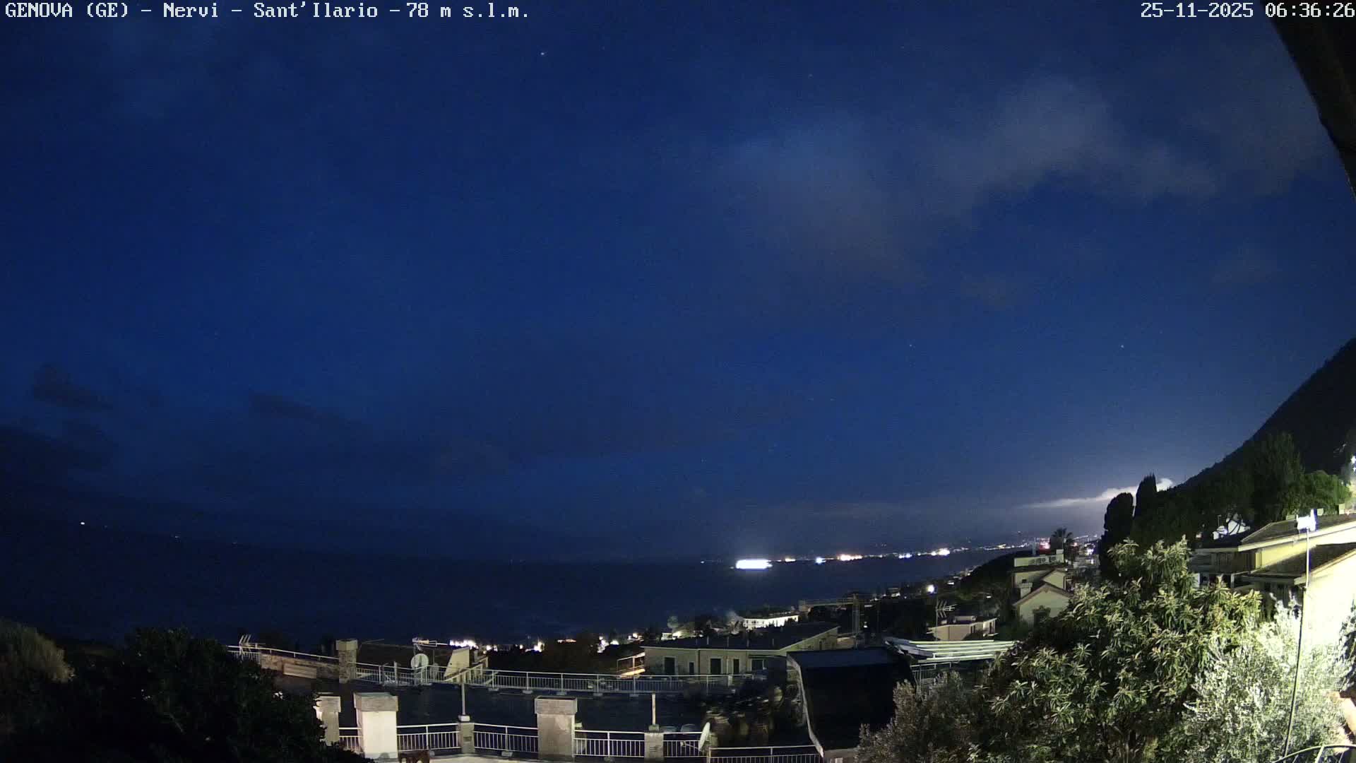 Nervi Coast Italian Riviera Sea View from Sant'Ilario Live Cam - Nervi, Genoa, Liguria, Italy