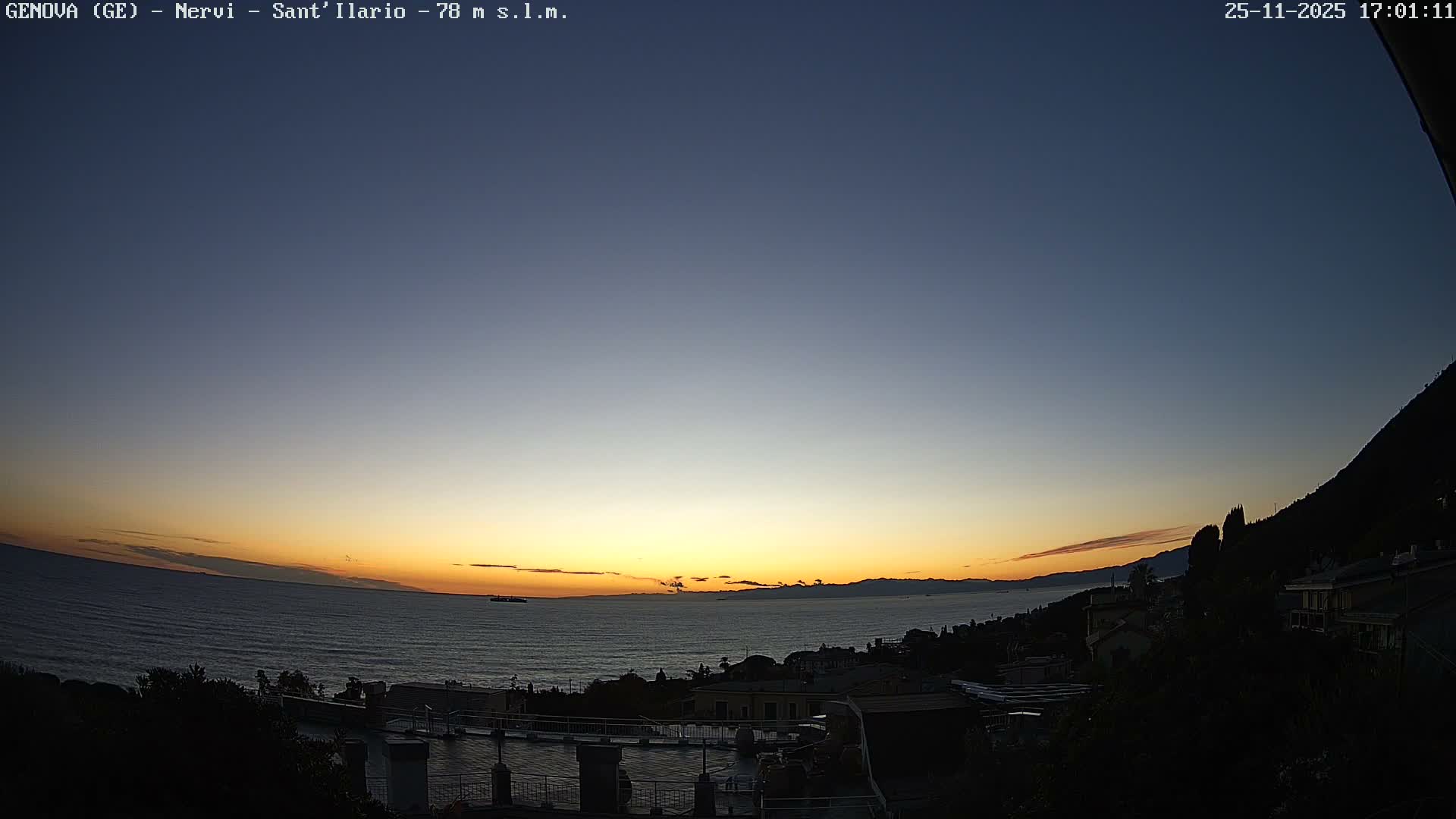 Nervi Coast Italian Riviera Sea View from Sant'Ilario Live Cam - Nervi, Genoa, Liguria, Italy