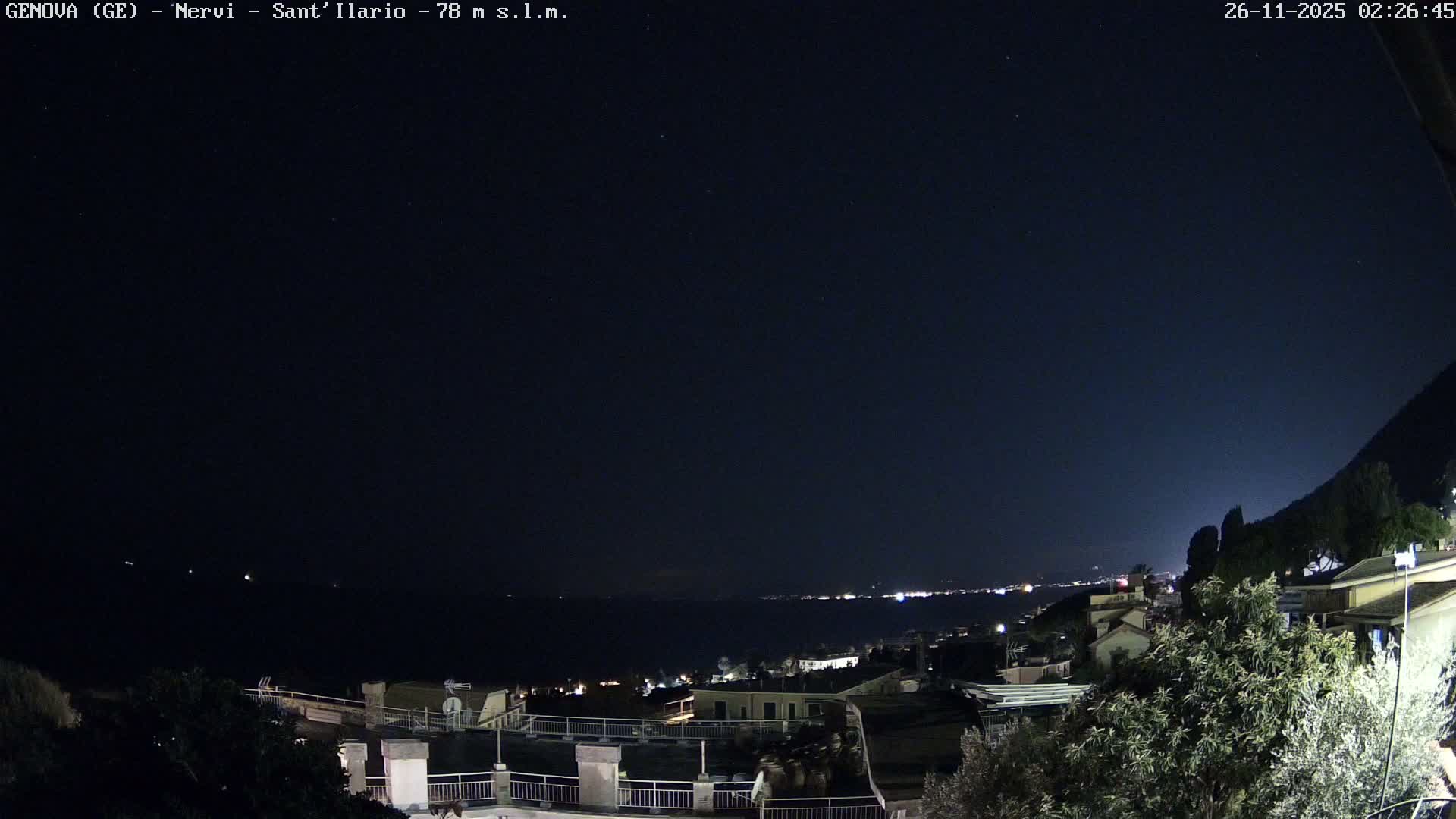 Nervi Coast Italian Riviera Sea View from Sant'Ilario Live Cam - Nervi, Genoa, Liguria, Italy