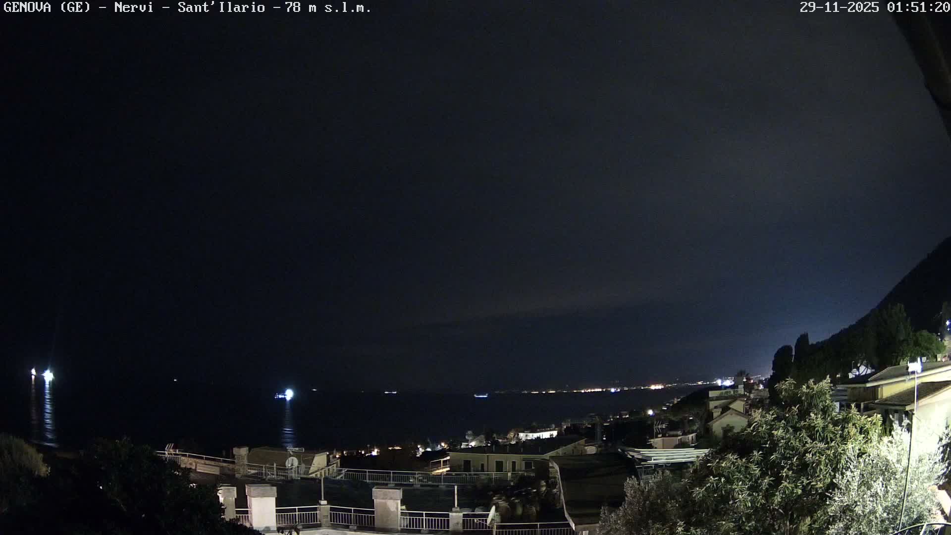 Nervi Coast Italian Riviera Sea View from Sant'Ilario Live Cam - Nervi, Genoa, Liguria, Italy