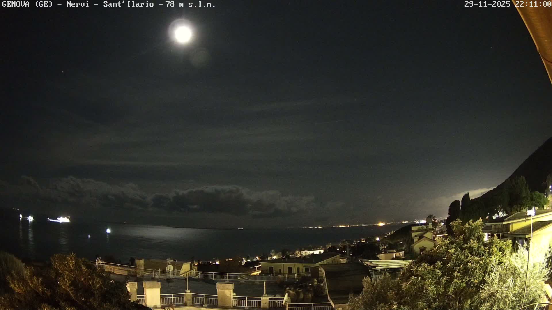 Nervi Coast Italian Riviera Sea View from Sant'Ilario Live Cam - Nervi, Genoa, Liguria, Italy