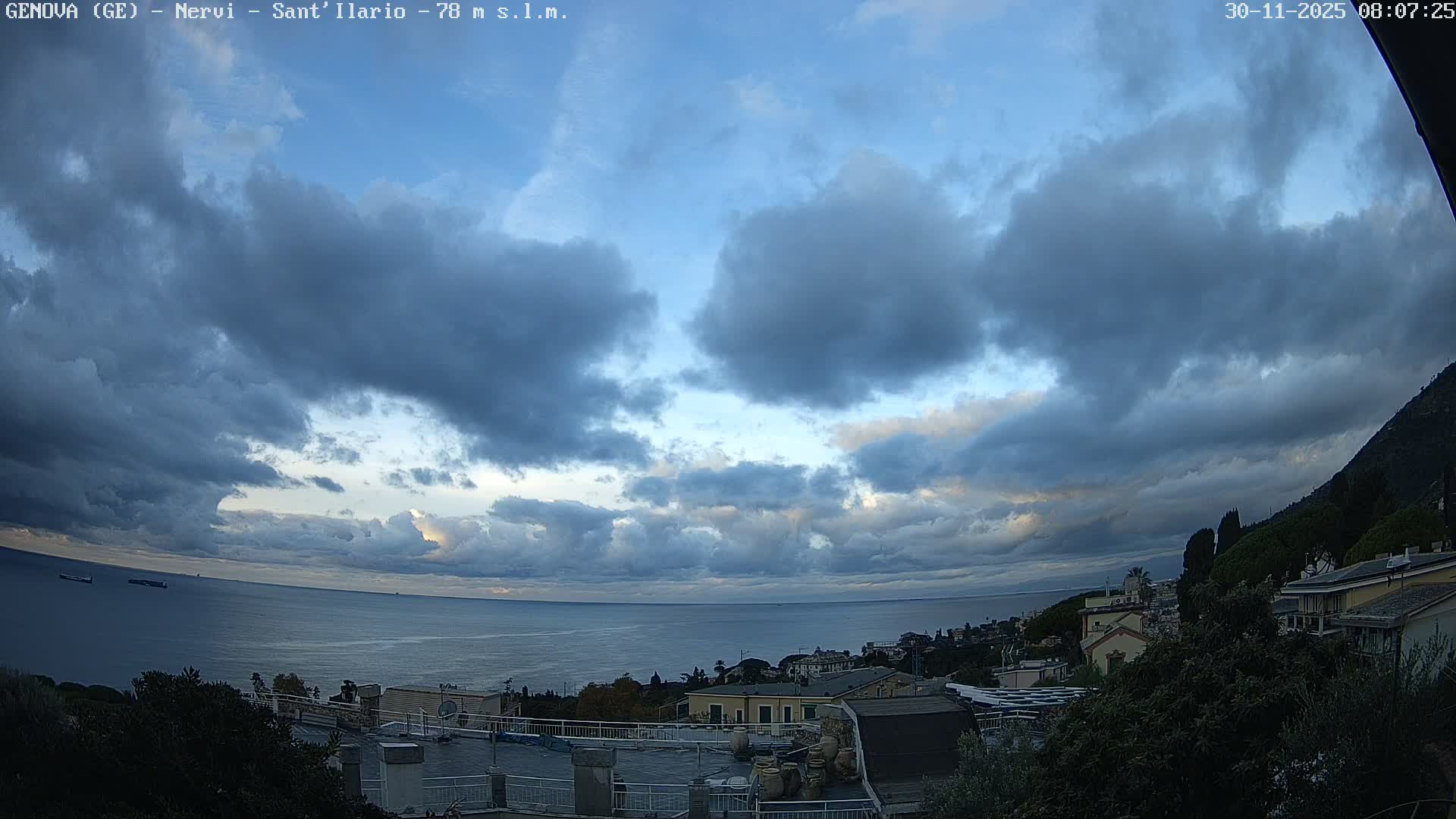 Nervi Coast Italian Riviera Sea View from Sant'Ilario Live Cam - Nervi, Genoa, Liguria, Italy