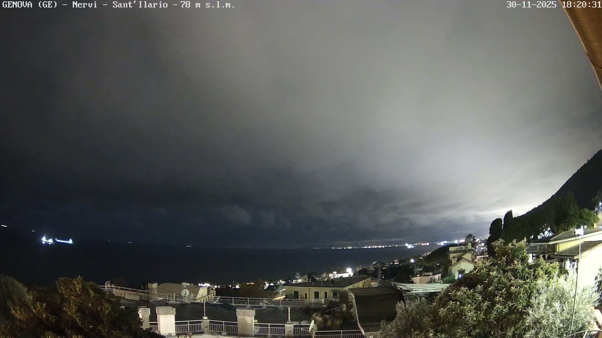 Nervi Coast Italian Riviera Sea View from Sant'Ilario Live Cam - Nervi, Genoa, Liguria, Italy
