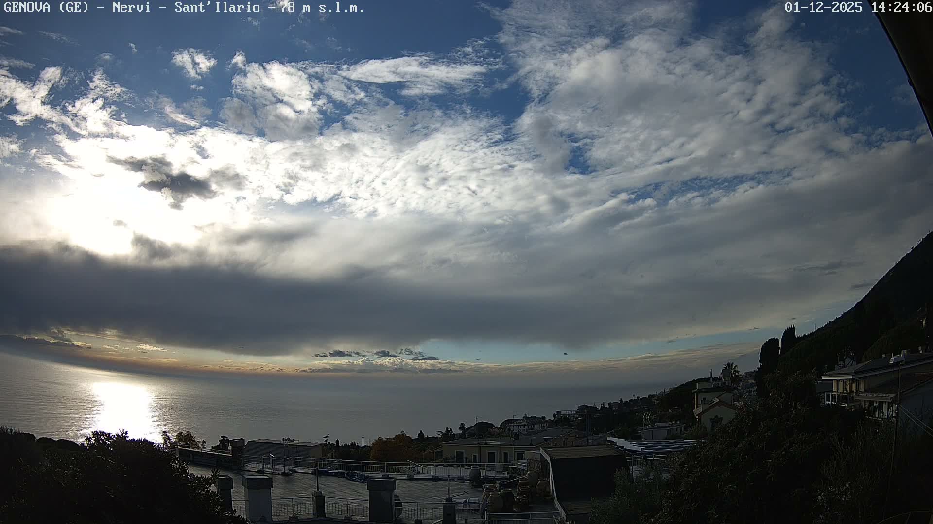 Nervi Coast Italian Riviera Sea View from Sant'Ilario Live Cam - Nervi, Genoa, Liguria, Italy