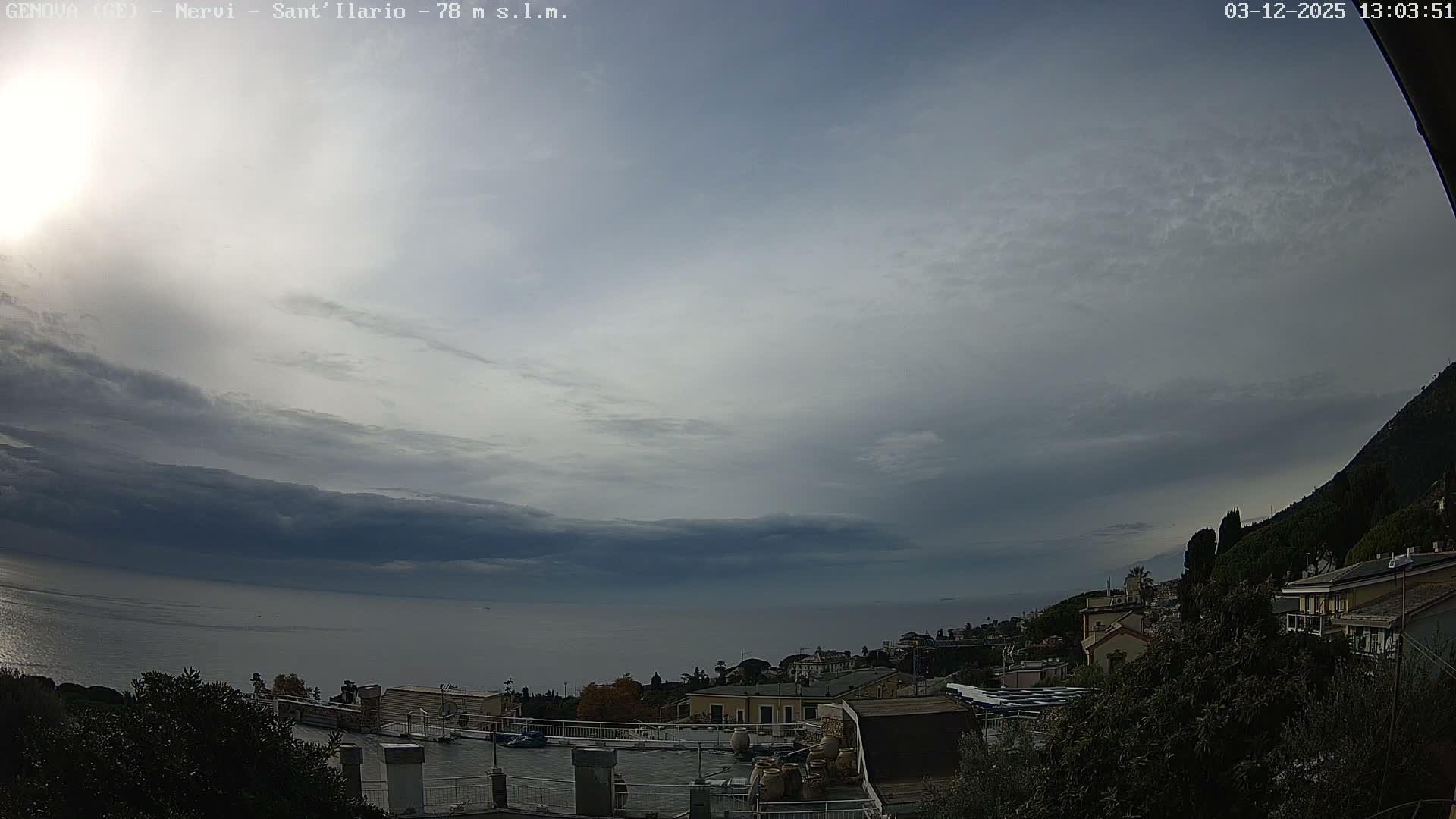 Nervi Coast Italian Riviera Sea View from Sant'Ilario Live Cam - Nervi, Genoa, Liguria, Italy