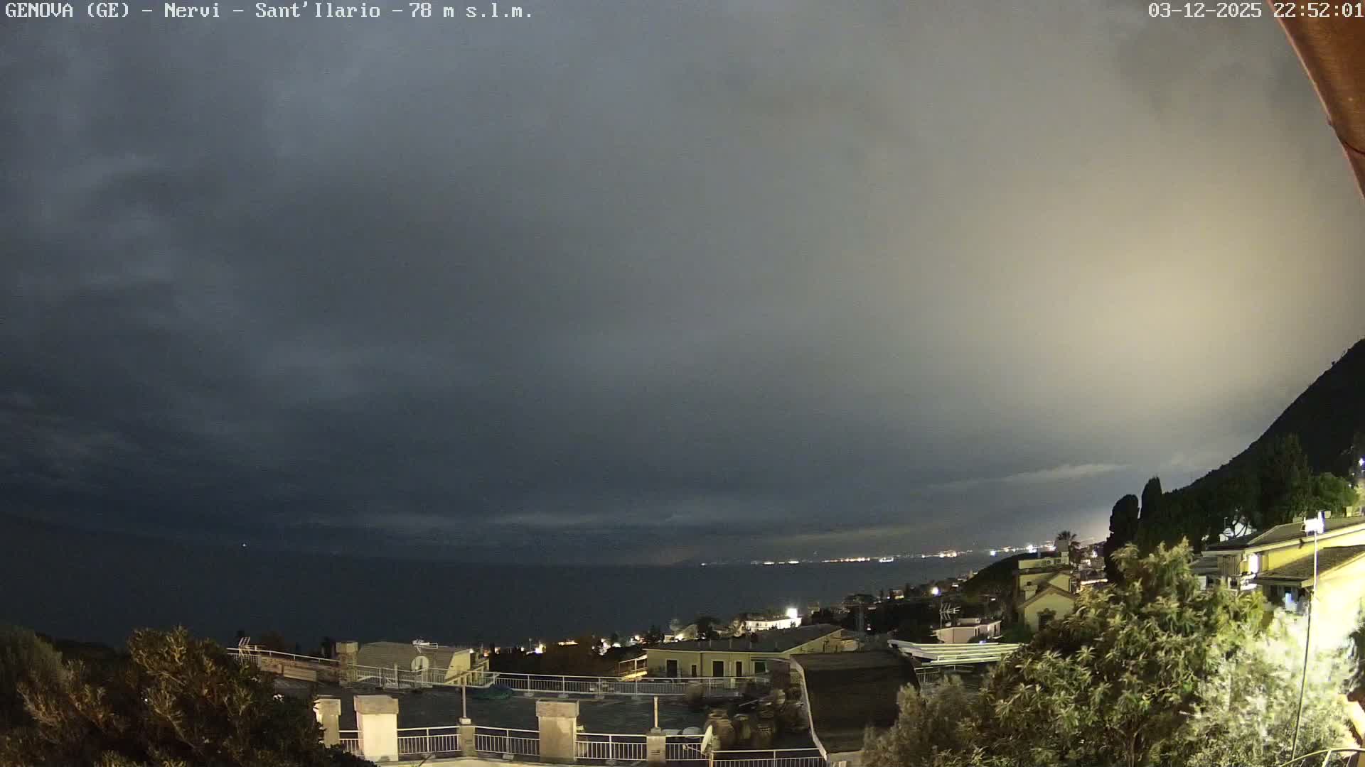 Nervi Coast Italian Riviera Sea View from Sant'Ilario Live Cam - Nervi, Genoa, Liguria, Italy