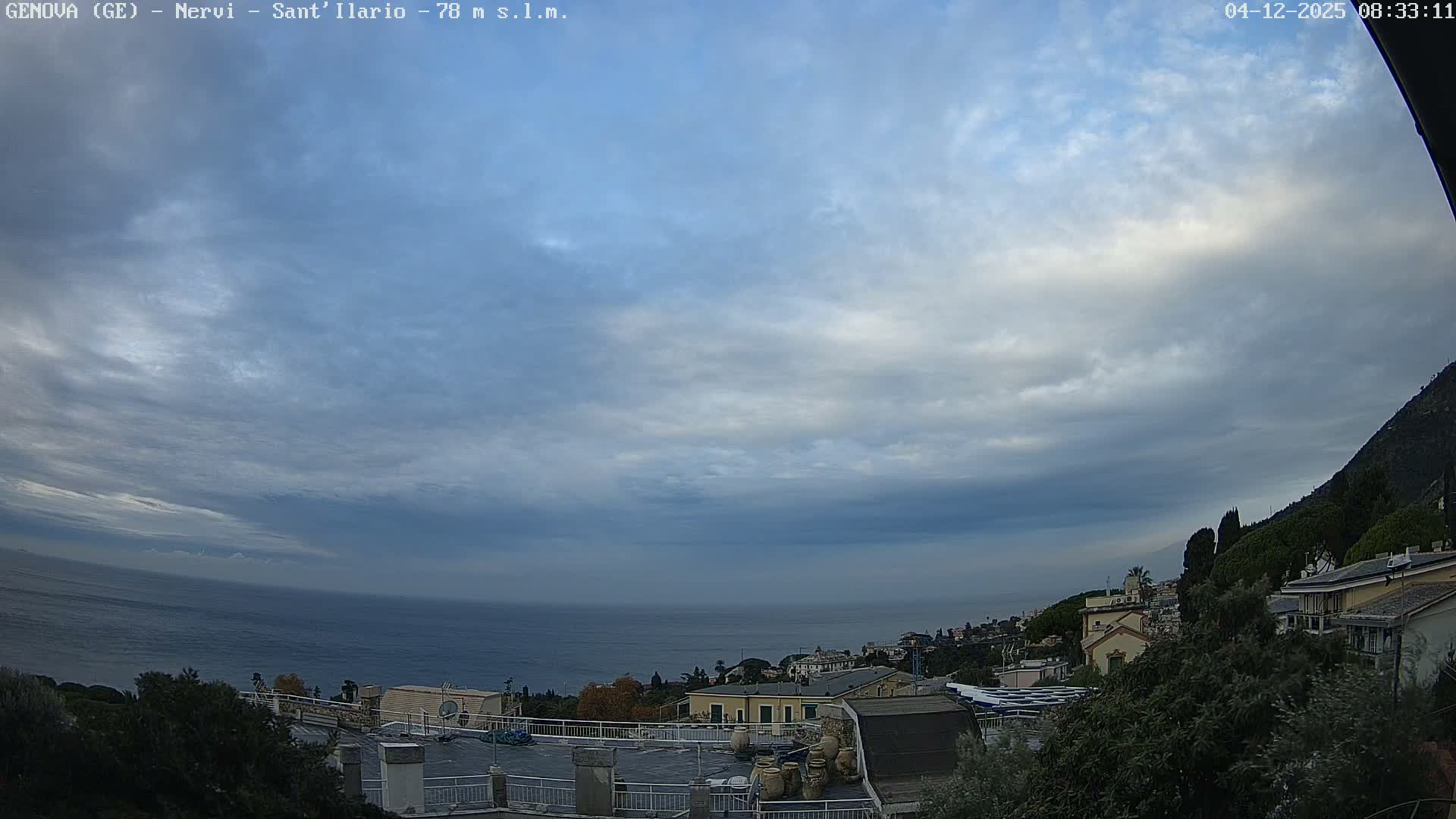 Nervi Coast Italian Riviera Sea View from Sant'Ilario Live Cam - Nervi, Genoa, Liguria, Italy
