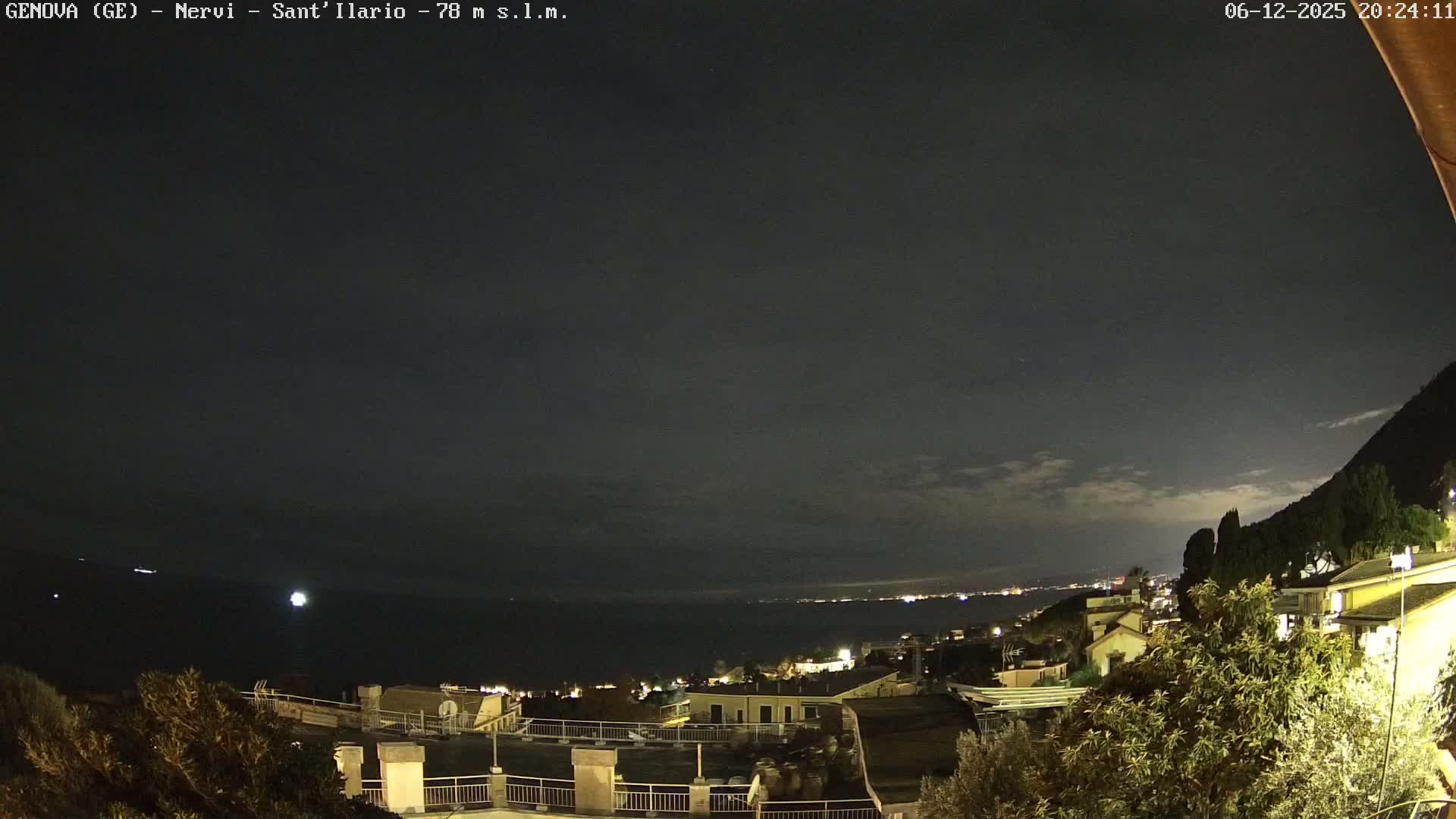 Nervi Coast Italian Riviera Sea View from Sant'Ilario Live Cam - Nervi, Genoa, Liguria, Italy