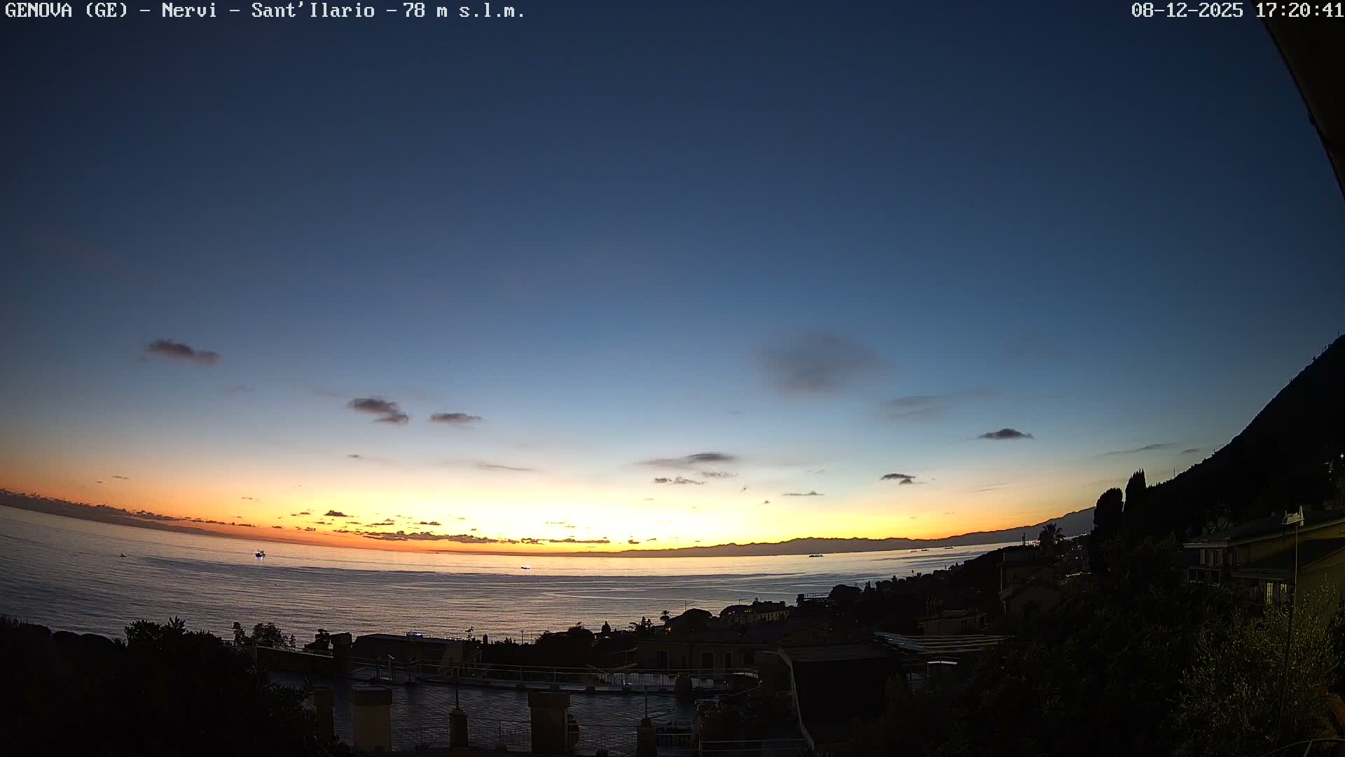 Nervi Coast Italian Riviera Sea View from Sant'Ilario Live Cam - Nervi, Genoa, Liguria, Italy