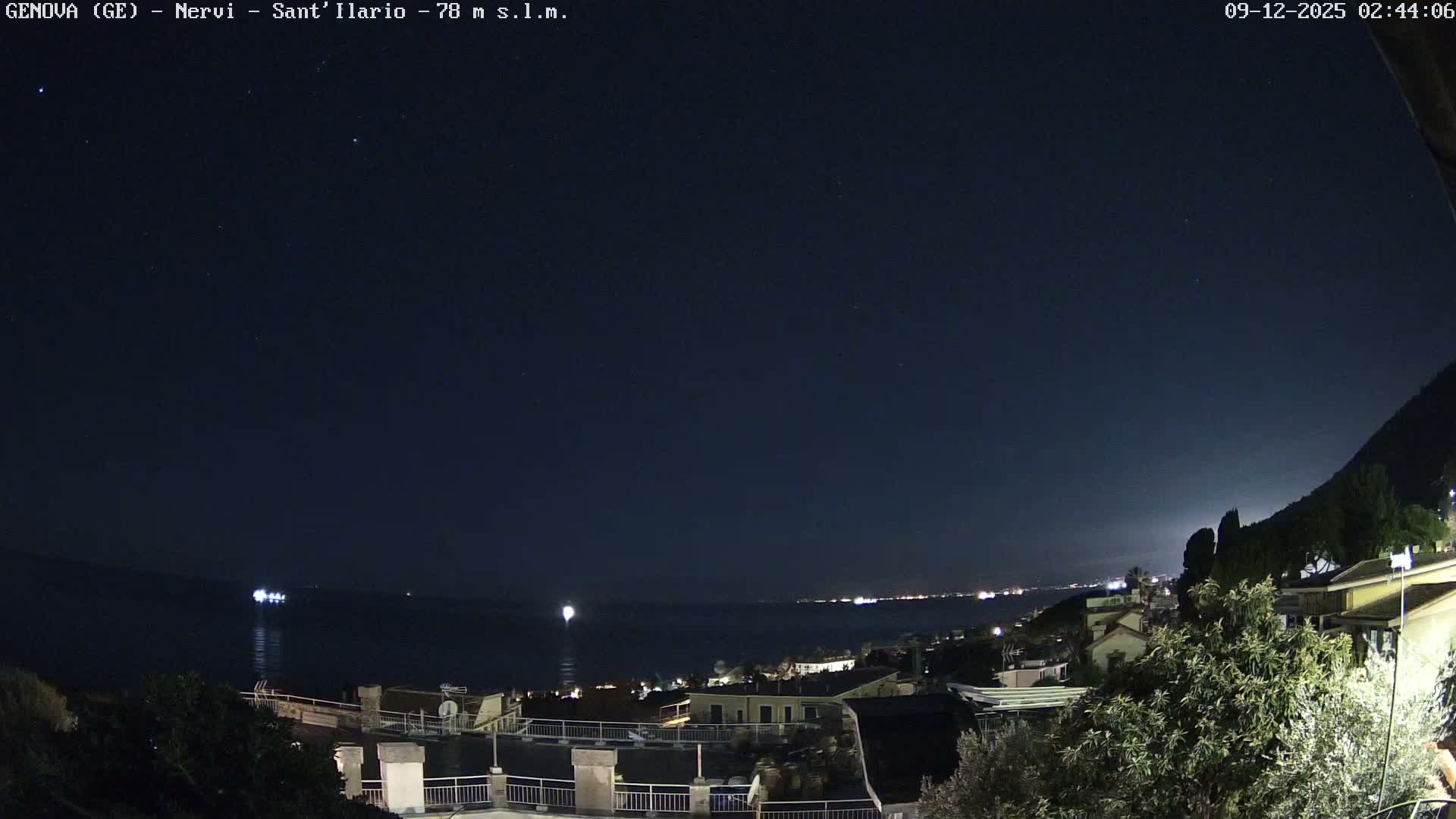 Nervi Coast Italian Riviera Sea View from Sant'Ilario Live Cam - Nervi, Genoa, Liguria, Italy