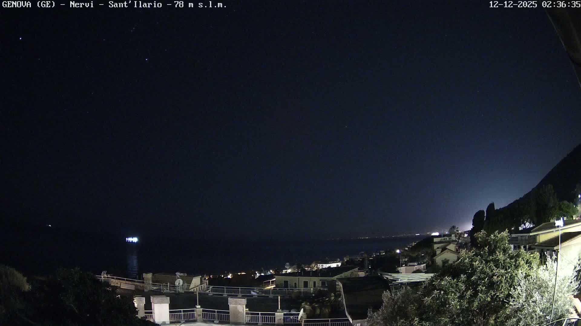 Nervi Coast Italian Riviera Sea View from Sant'Ilario Live Cam - Nervi, Genoa, Liguria, Italy