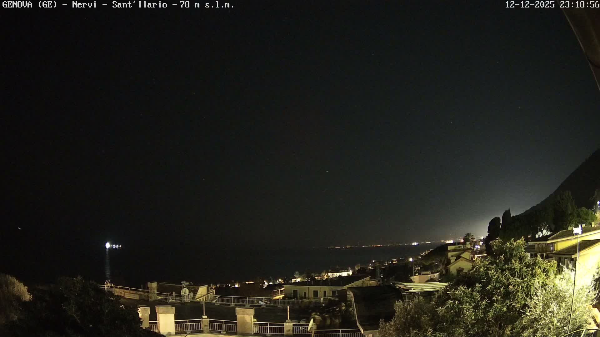 Nervi Coast Italian Riviera Sea View from Sant'Ilario Live Cam - Nervi, Genoa, Liguria, Italy
