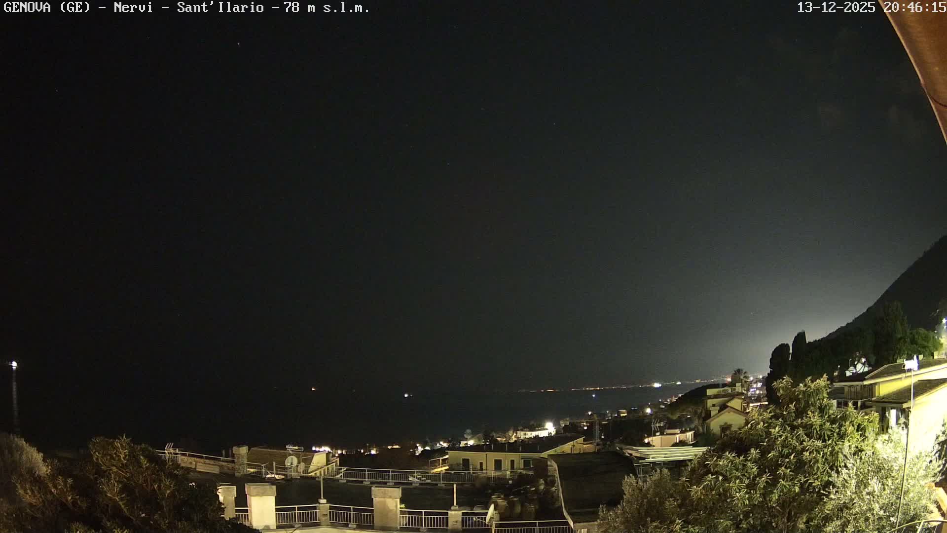 Nervi Coast Italian Riviera Sea View from Sant'Ilario Live Cam - Nervi, Genoa, Liguria, Italy