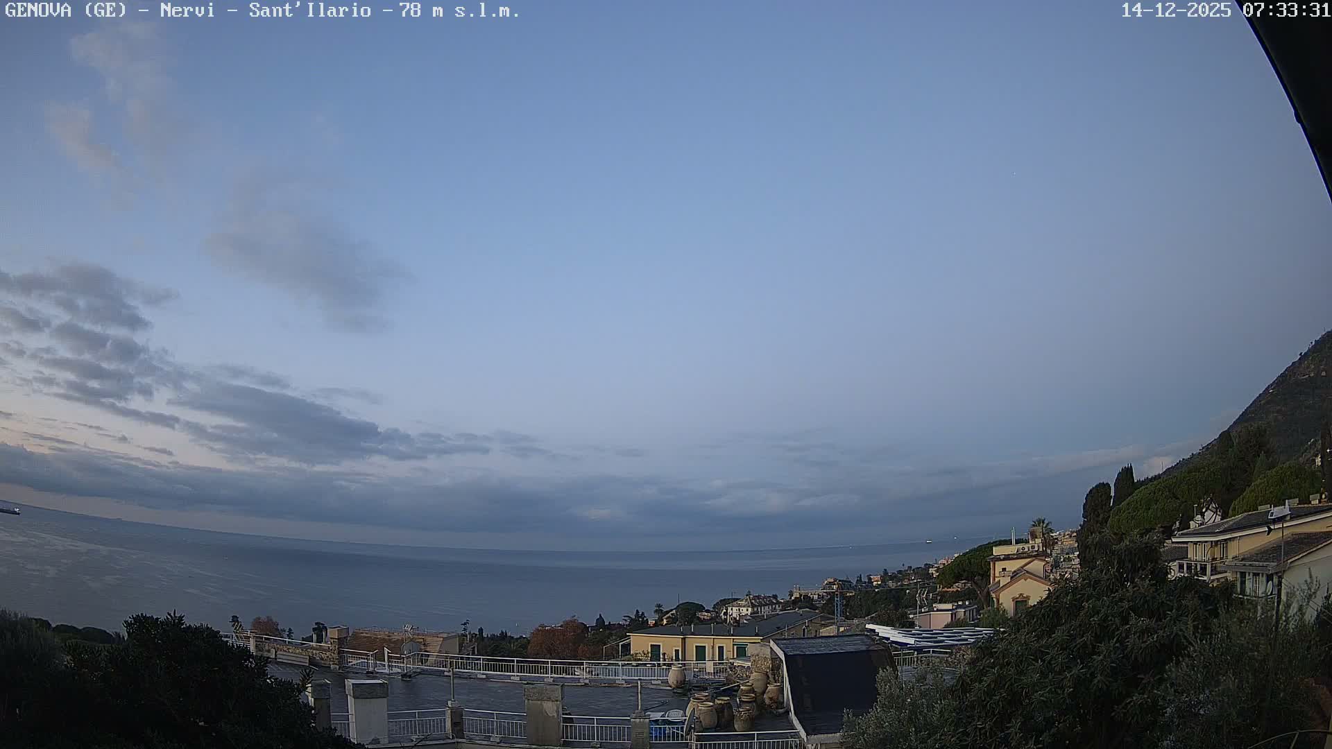 Nervi Coast Italian Riviera Sea View from Sant'Ilario Live Cam - Nervi, Genoa, Liguria, Italy