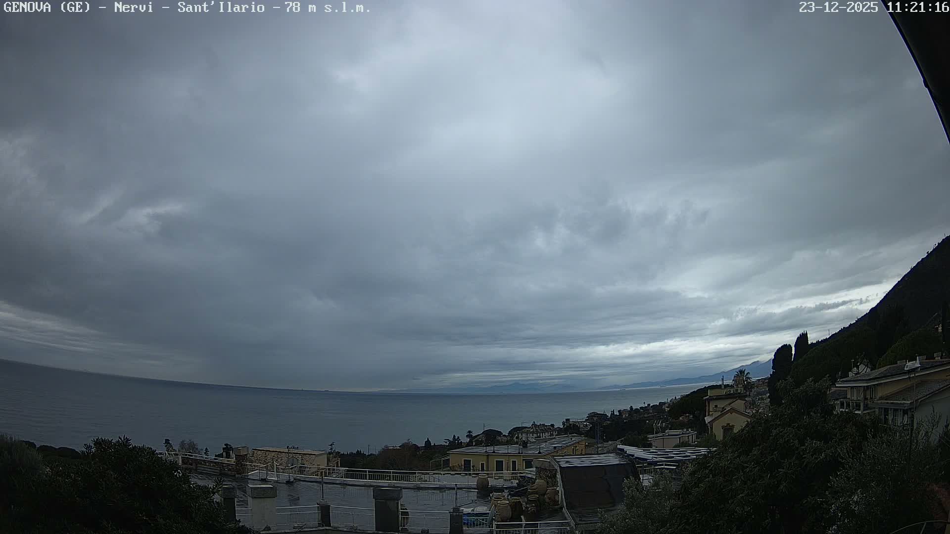 Nervi Coast Italian Riviera Sea View from Sant'Ilario Live Cam - Nervi, Genoa, Liguria, Italy