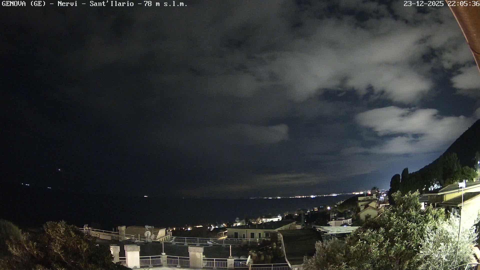 Nervi Coast Italian Riviera Sea View from Sant'Ilario Live Cam - Nervi, Genoa, Liguria, Italy