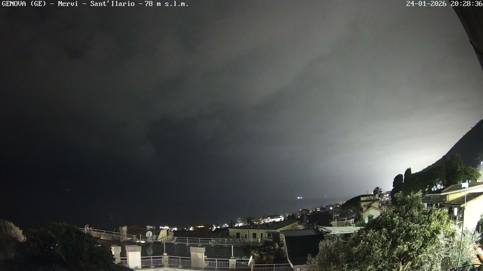 Nervi Coast Italian Riviera Sea View from Sant'Ilario Live Cam - Nervi, Genoa, Liguria, Italy